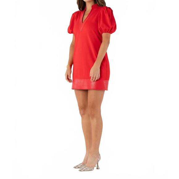 NEW EMILY MCCARTHY hampton mini dress in high risk red - Picture 3 of 4
